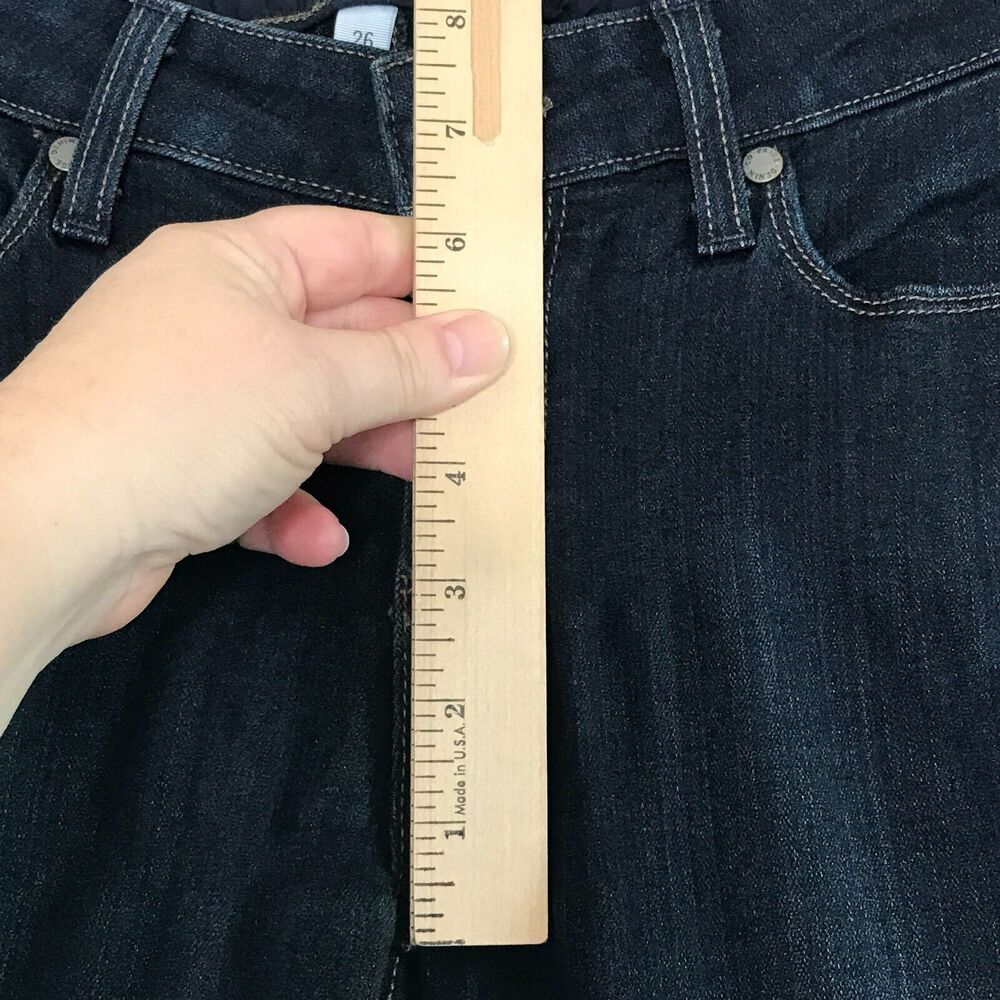 Paige Skyline Skinny Womens 26 Mona Dark Wash Low Rise Pockets Stretch - Picture 5 of 13